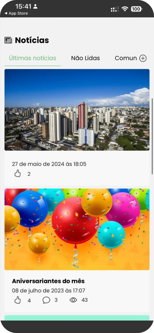 Notícias e comunicados da empresa